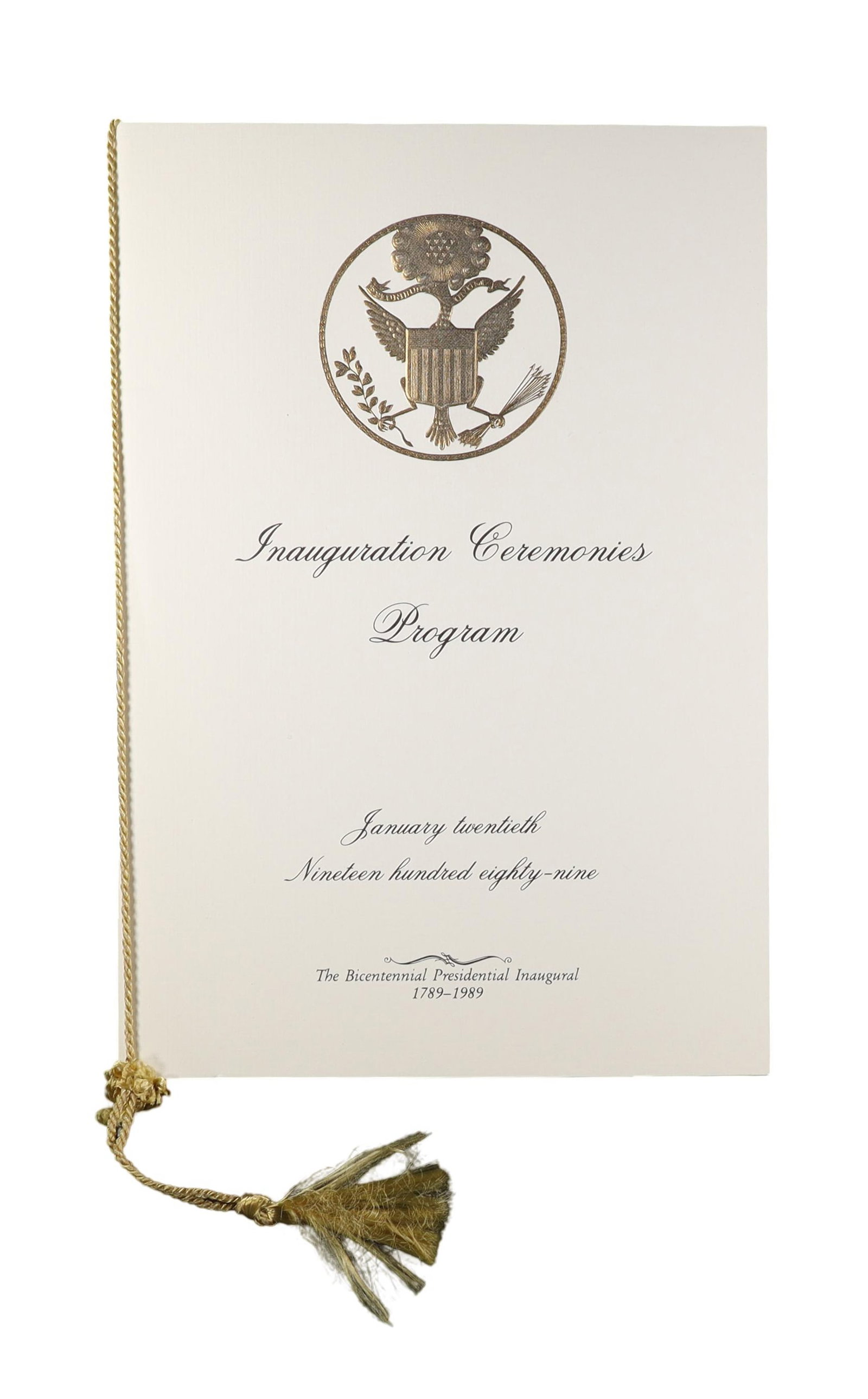 GEORGE H.W. BUSH 1989 BICENTENNIAL PRESIDENTIAL INAUGURAL ARCHIVE PROGRAM, INVITATION (1 of 2)