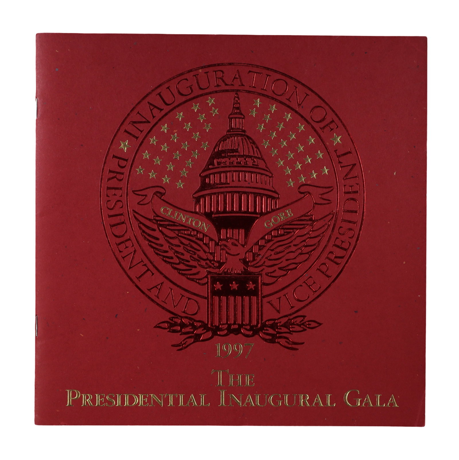 Bill Clinton 1997 Second Inauguration Official Presidential Inaugural Gala Program Booklet: An American Journey: Building a Bridge to the 21st Century," January 19, 1997 The official program booklet for the 53rd Presidential Inaugural Gala, held on Sunday, January 19, 1997, the eve of Bill C