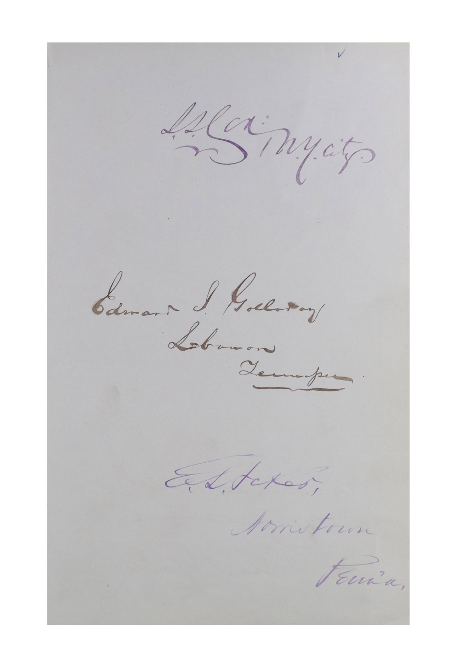 Political Figures Archive IncludingNorman Thomas SP, TLS & Card ,Miscellaneous & Independent (8: Ten signed pieces from political figures outside mainstream party structures, including Socialist leaders, independent candidates, and political activists. CONGRESSIONAL SIGNATURES ALBUM LEAF (c.1870s