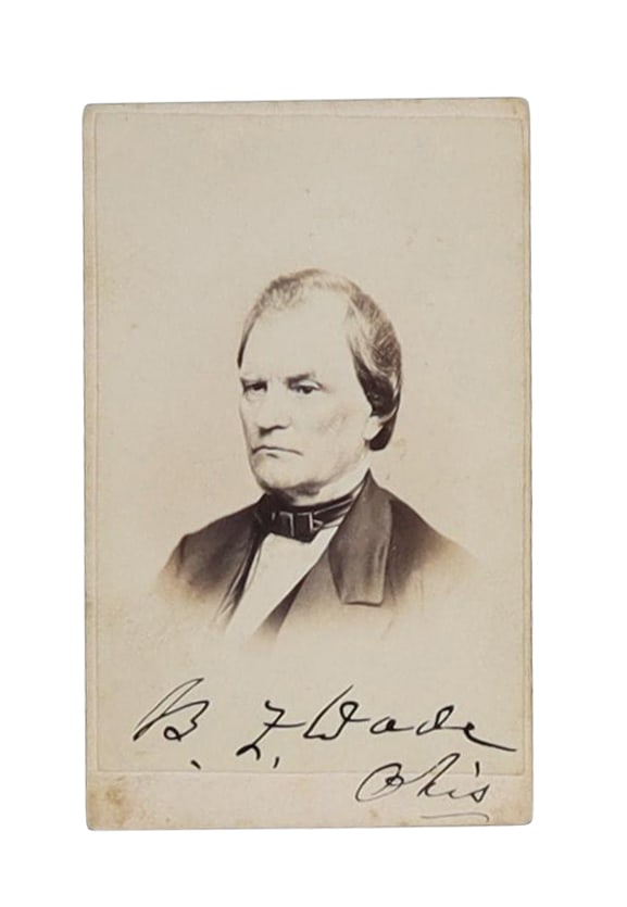Rare Benjamin F. Wade Signed Carte de Visite Radical Republican Fire Breather (1 of 1)