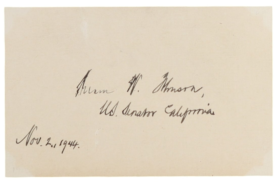 Senate Archive 19th Century Senators: Sherman, Atchison, Palmer (3 Items) (1 of 3)