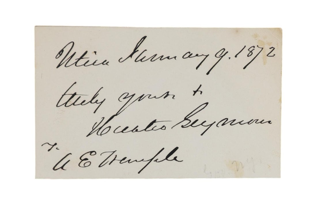 Governor Archive Democratic, Early & Progressive Era (10 Items): Ten signed pieces from Democratic governors spanning the Civil War through the New Deal. HORATIO SEYMOUR (D NY, 1862 to 64): signed card, Utica, January 9, 1872, 1868 Democratic presidential nominee. 