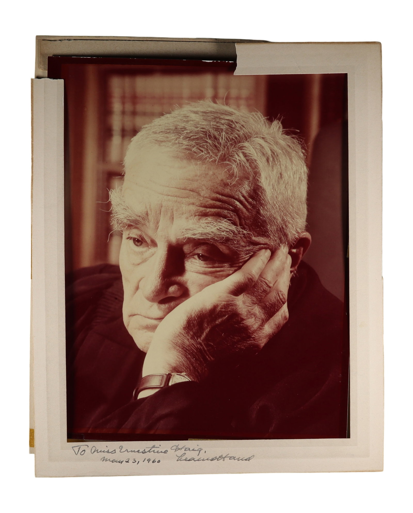 ABE FORTAS SIGNED AND INSCRIBED LARGE FORMAT PORTRAIT PHOTOGRAPH, MAY 23, 1960 (1 of 1)