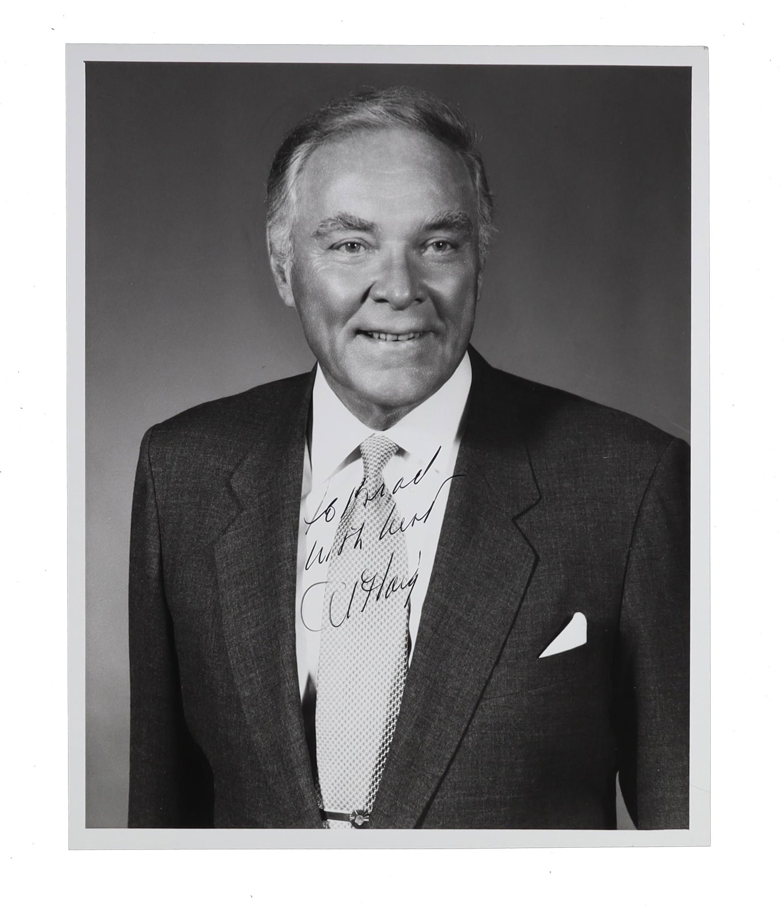 Alexander Haig Signed Portrait Photograph NATO Supreme Commander and Secretary of State. Alexander (1 of 1)