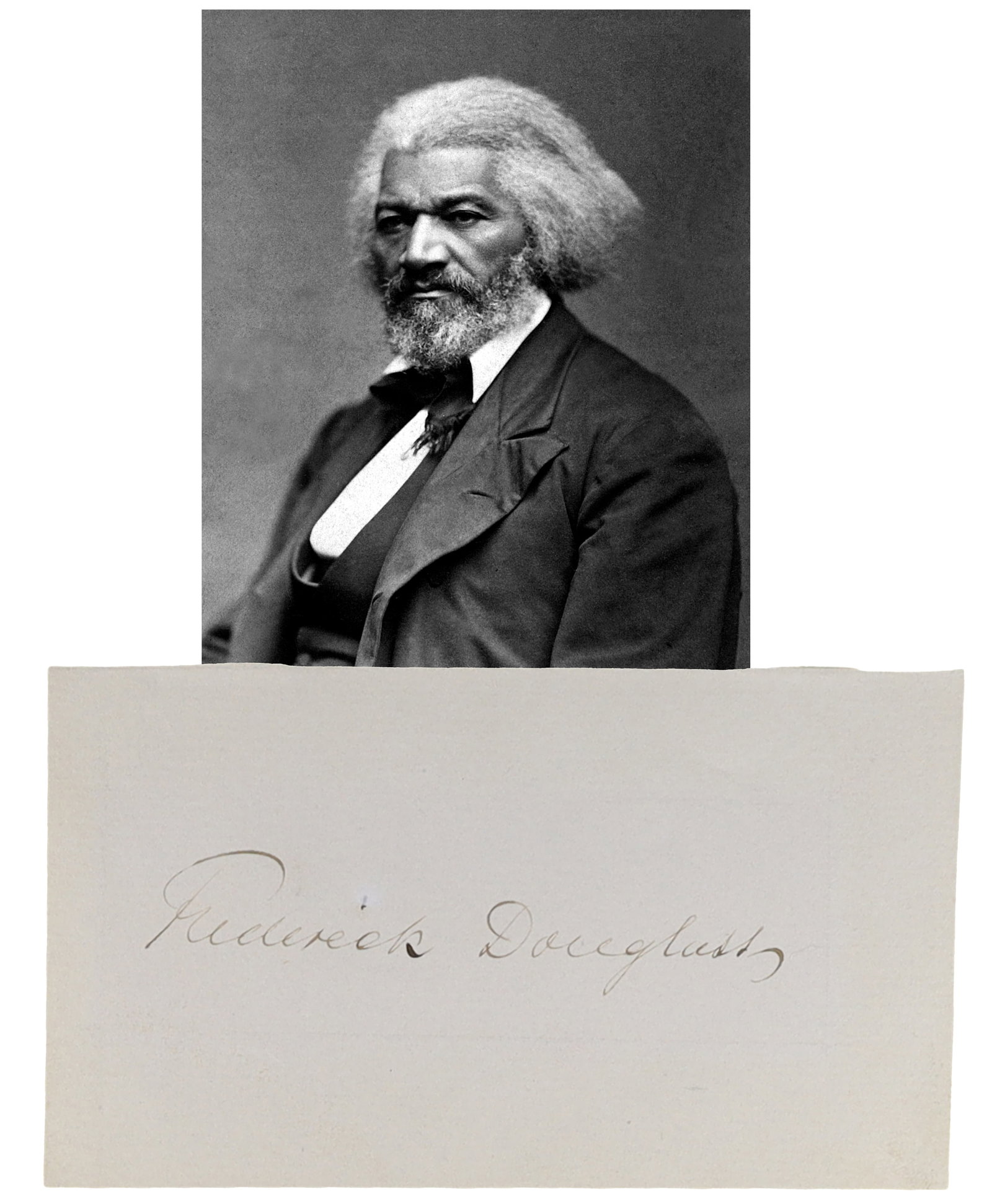 Frederick Douglass Clipped Autograph Signature Abolitionist, Orator, and Statesman (1 of 2)
