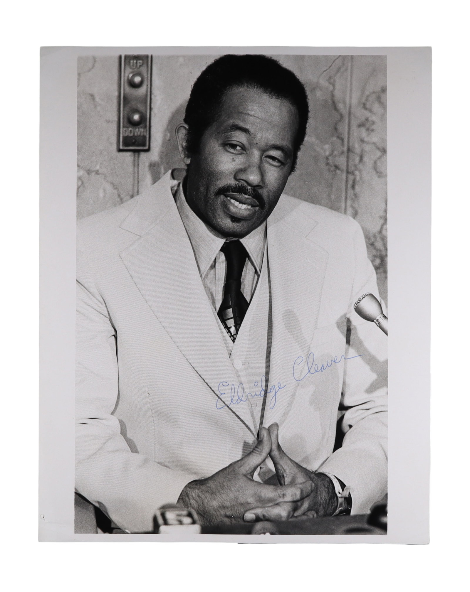 Eldridge Cleaver Signed UPI Press Photograph Black Panther Party Minister of Information and Author (1 of 1)