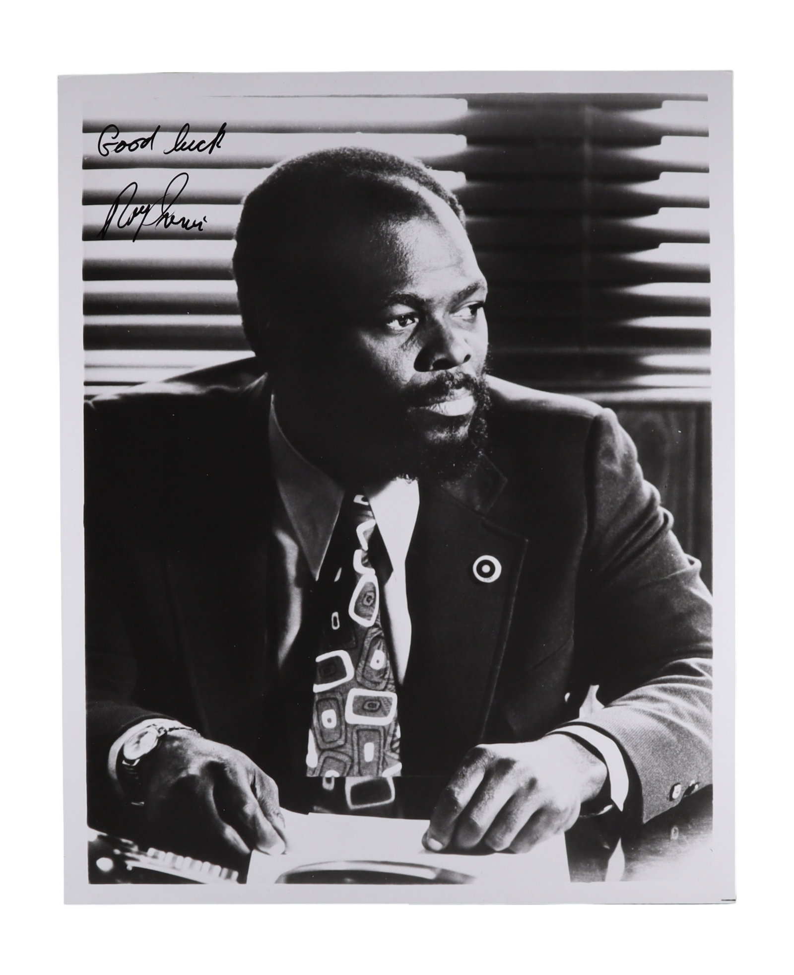 Roy Innis Signed Portrait Photograph National Director of CORE (1 of 1)