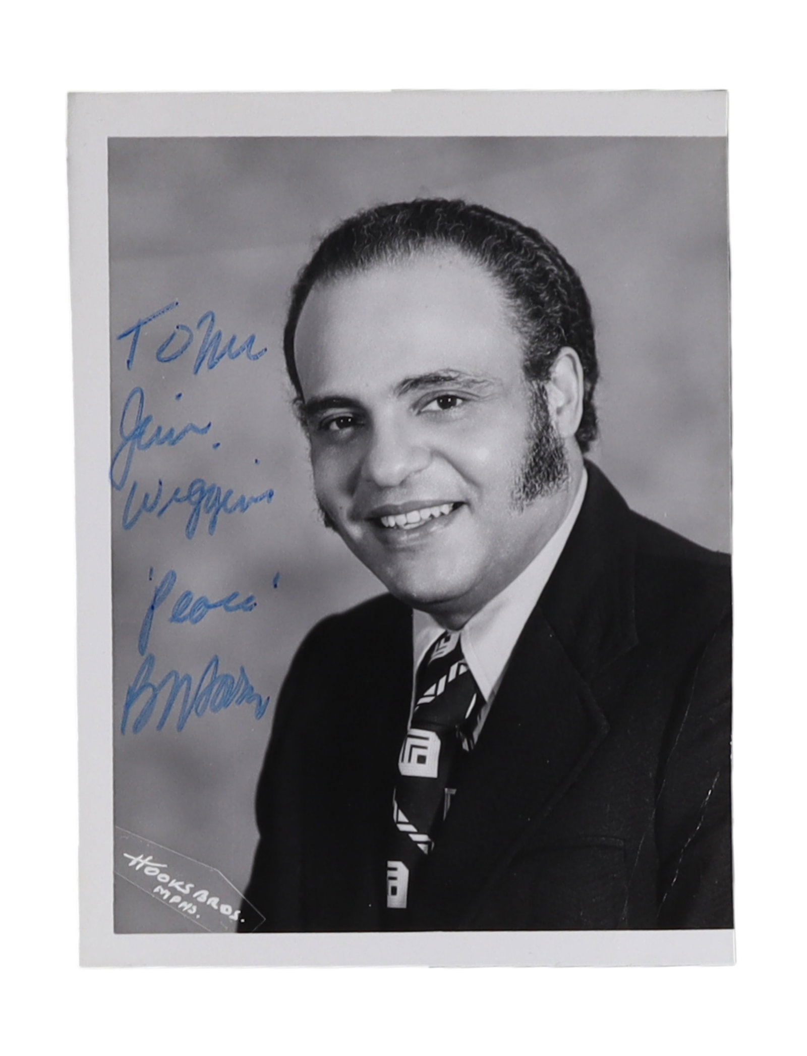 Benjamin F. Hooks Signed Portrait Photograph, Hooks Bros. Memphis Studio (1 of 1)