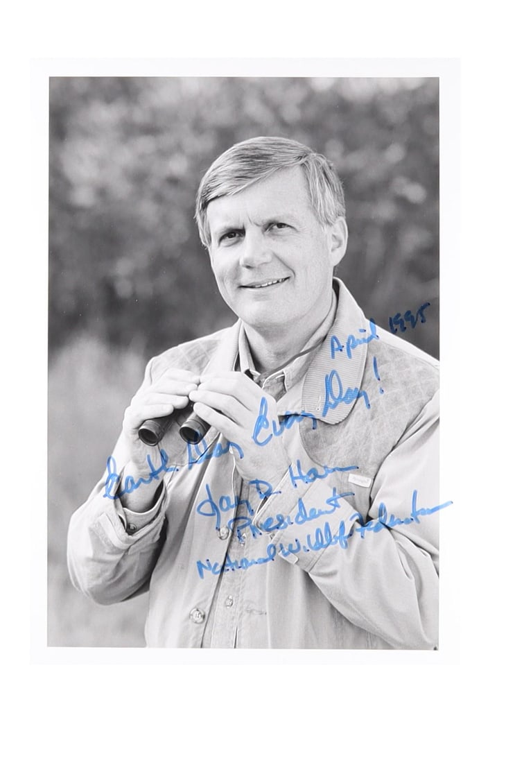 Jay D. Hair Signed Photograph Inscribed 'Earth Day Every Day!' as President (1 of 1)