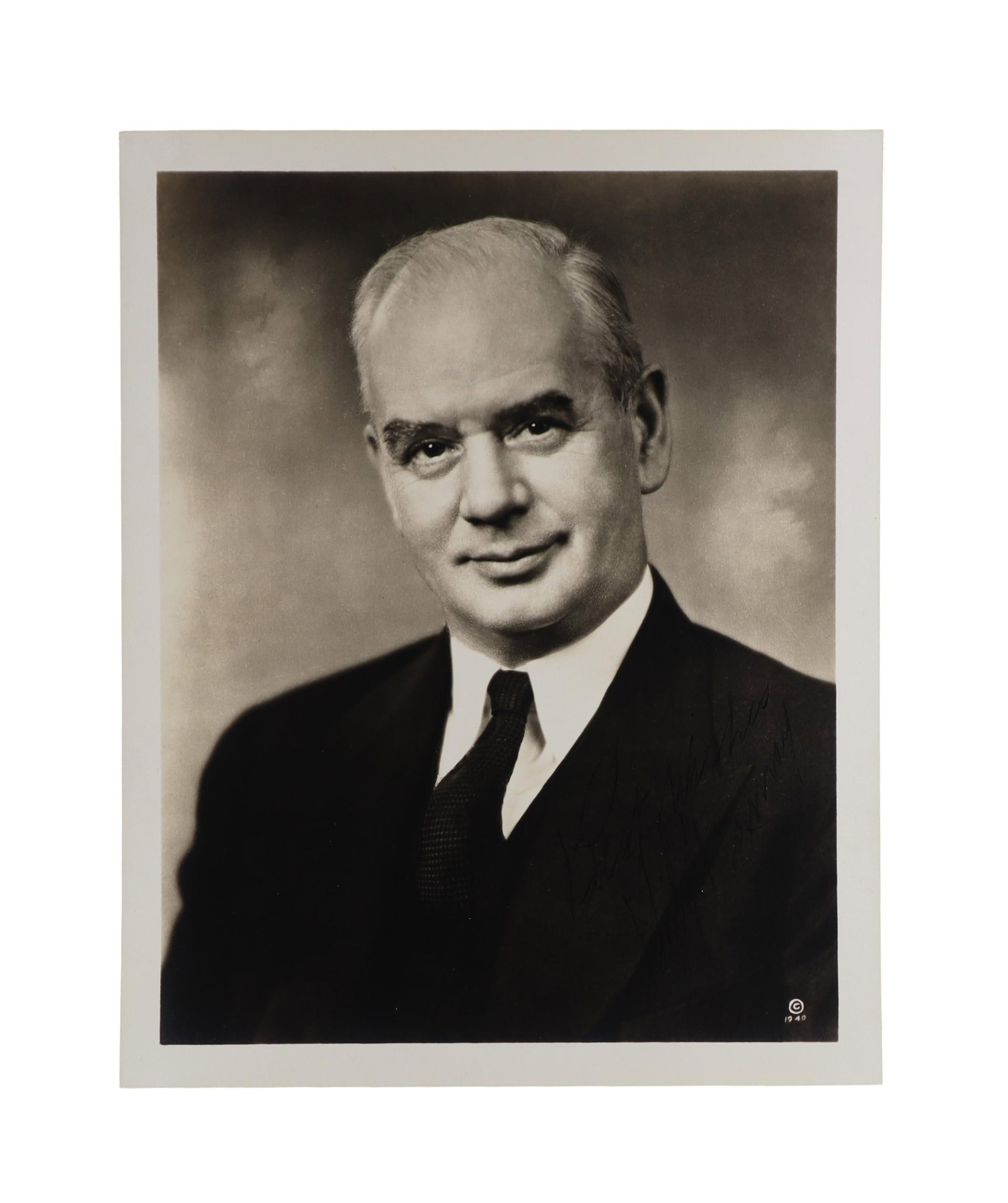 Phillip Murray Signed Portrait Photograph as President of USW and CIO, c.1948: Phillip Murray stands as one of the commanding figures of twentieth century American labor: the architect of the United Steelworkers of America and the longest serving president of the Congress of Ind