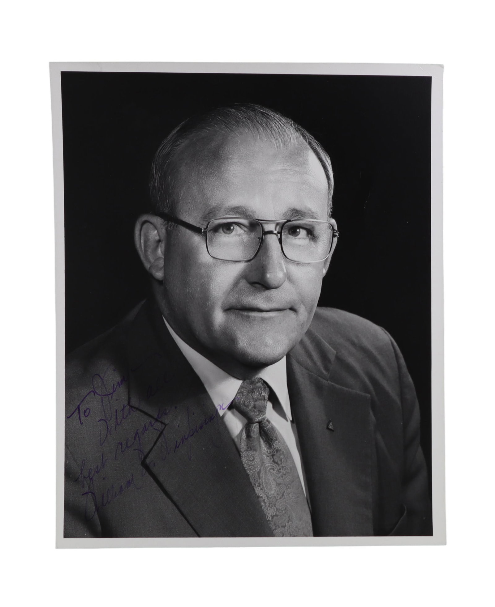 William W. Winpisinger Signed Portrait Photograph as President of IAM and Aerospace Workers (1 of 1)