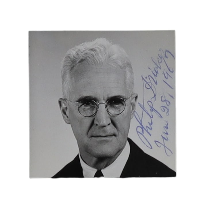 Philip Drinker Signed Photograph, Dated: Inventor of the Iron Lung That Saved Thousands of Polio (1 of 1)