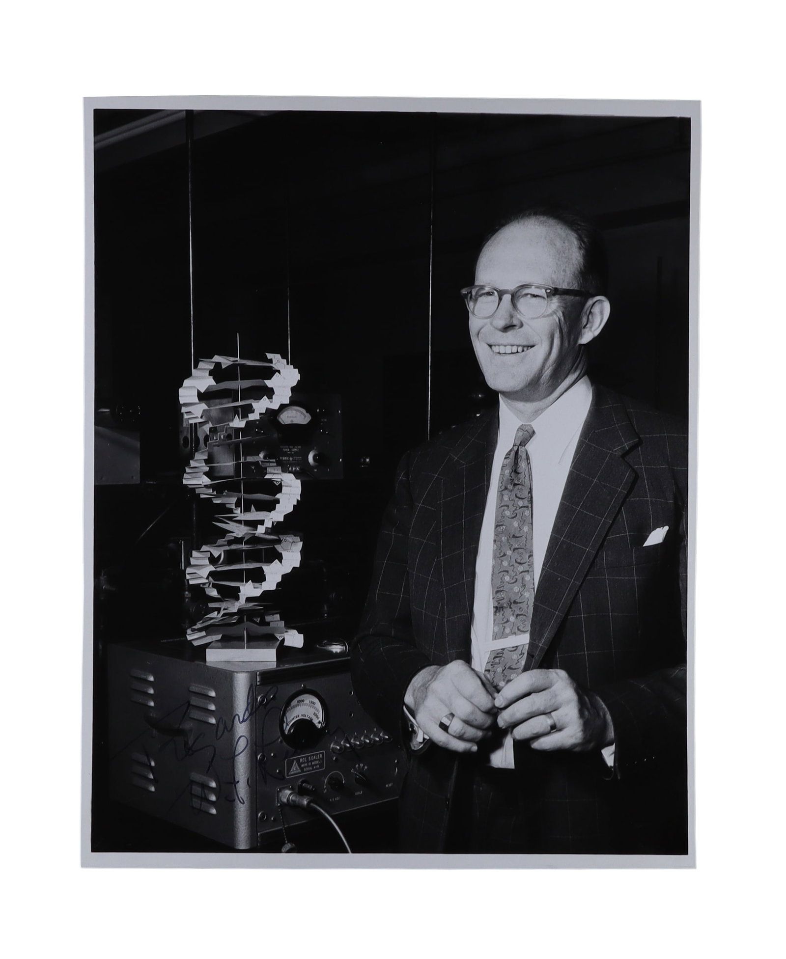 William F. Libby Signed Photograph with Molecular Model: Nobel Laureate and Inventor of Radiocarbon (1 of 1)