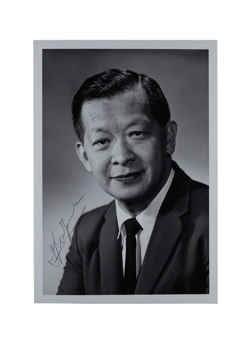 J.H. Tjio Signed Photograph Scientist Who Determined the Correct Human Chromosome Number: Scientist Who Determined the Correct Human Chromosome Number Joe Hin Tjio (1919-2001), the Indonesian born American cytogeneticist who in 1956 made the fundamental discovery that human cells contain 4