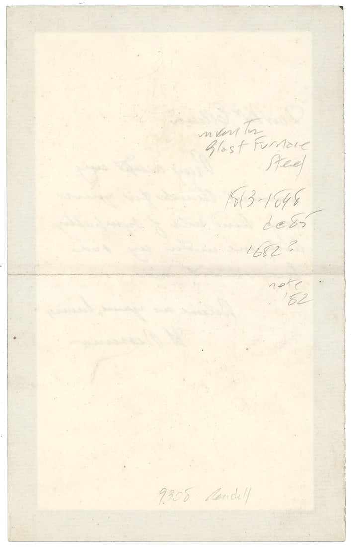 Sir Henry Bessemer Autograph Note Signed, Mounted on Black Mourning Card, to 'Mr. Ellessen (1 of 1)