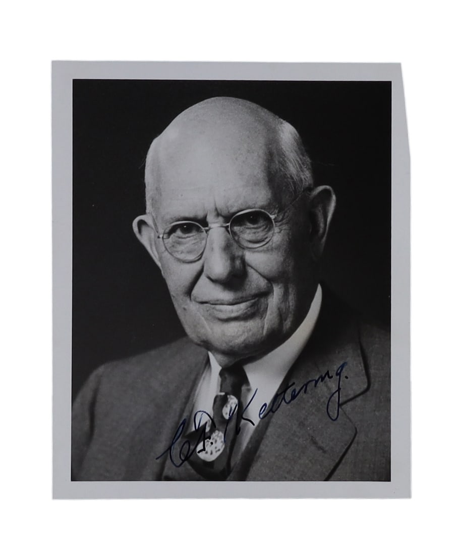 Charles F. Kettering Signed Photograph: Inventor of the Electric Starter and Leaded Gasoline: Charles F. Kettering Signed: Inventor of the Electric Starter and Leaded Gasoline. Charles F. Kettering (1876-1958), American inventor, engineer, and head of research for General Motors who held 186 p