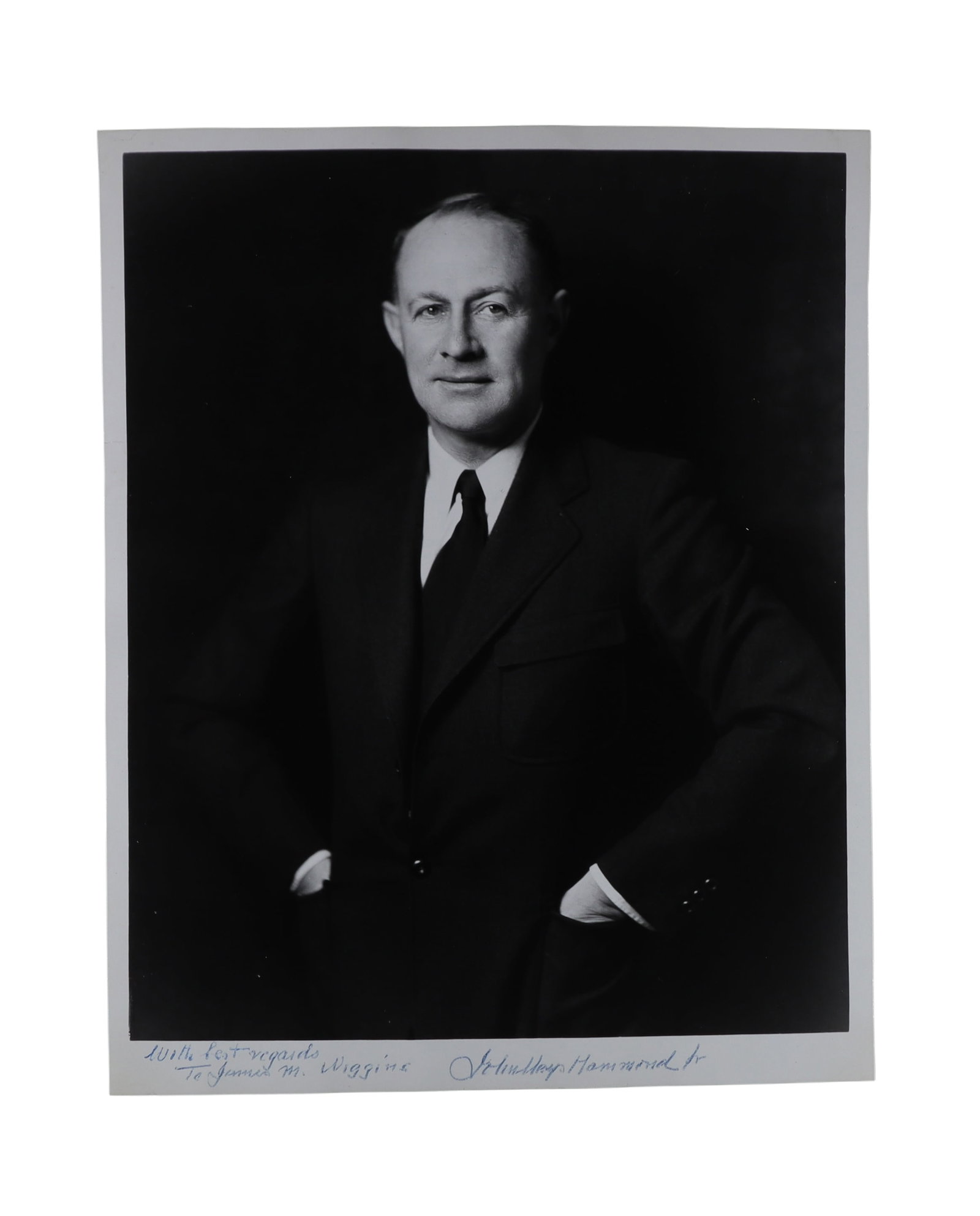 John Hays Hammond Jr. Signed and Inscribed Photograph: Father of Radio Control and Missile Guidance (1 of 1)