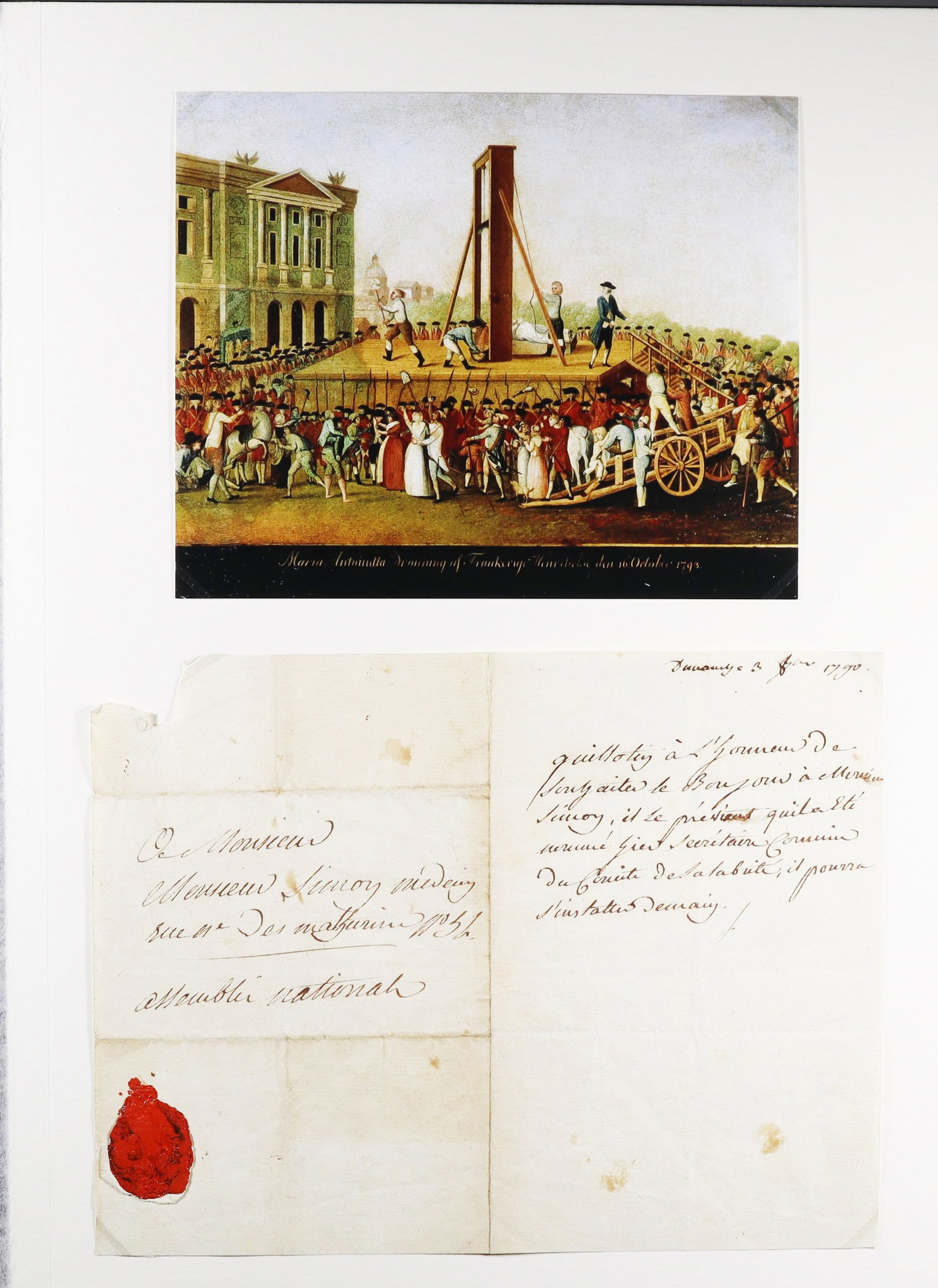 Joseph-Ignace Guillotin Inventor Of The Guillotin: The physician whose name became attached to the guillotine, writing as president of the Revolution's Committee on HealthAutograph letter signed in the third person, "Guillotin," in French, one page, o