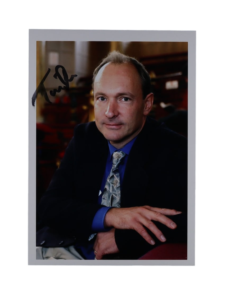 Tim Berners Lee Signed Color Portrait Photograph Inventor of the World Wide Web (1 of 2)