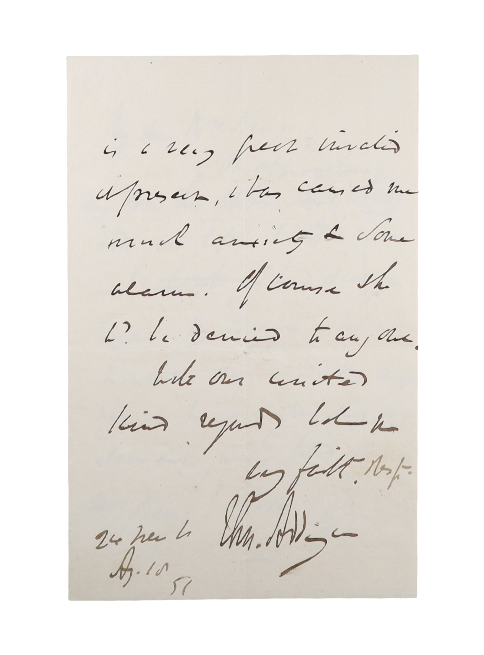 DR. THOMAS ADDISON ALS, AUGUST 10, 1851 DISCOVERER OF ADDISON'S DISEASE AND PERNICIOUS ANAEMIA (1 of 3)