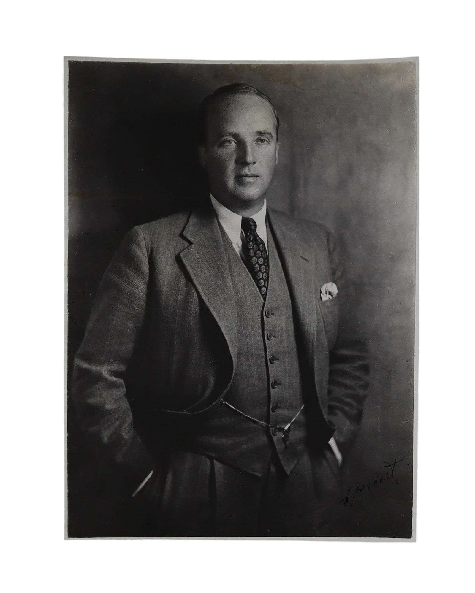 Charles H. Best Signed Formal Portrait Photograph Co Discoverer of Insulin, University of Toronto: TITLE: Charles H. Best Signed Formal Portrait, Co Discoverer of Insulin, University of Toronto Charles Herbert Best (1899-1978), the Canadian physiologist who as a 22 year old medical student working 