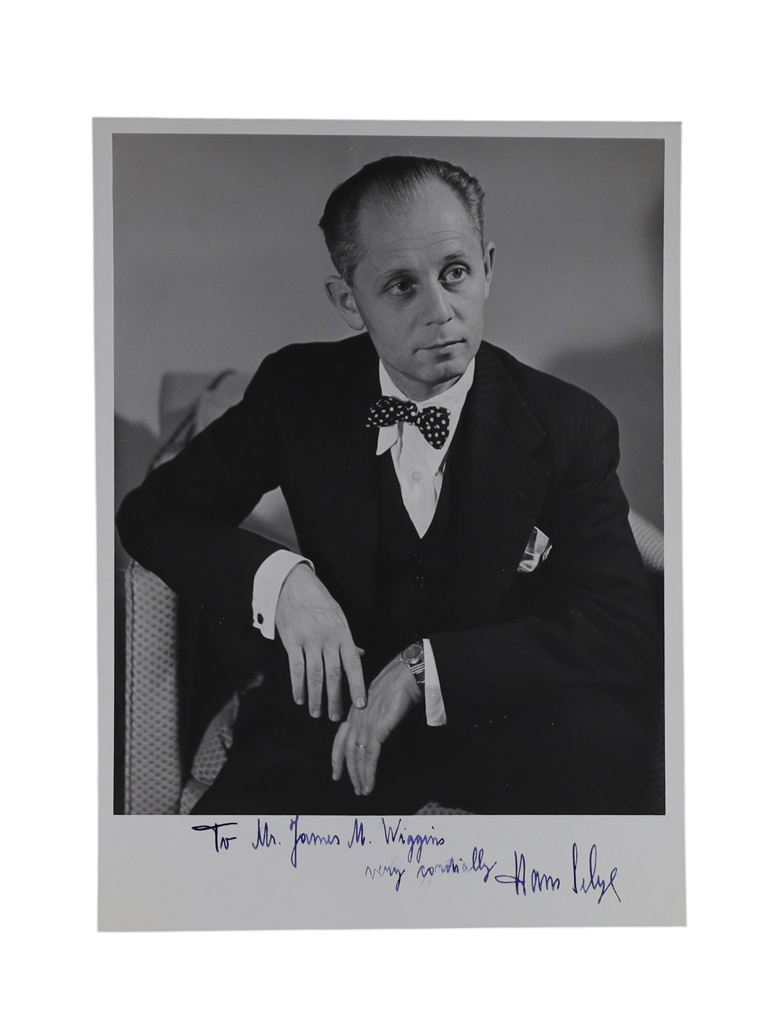Hans Selye Signed Photograph The Scientist Who Discovered Biological Stress: The Scientist Who Discovered Biological Stress Hans Selye, M.D. (1907-1982), the Hungarian Canadian endocrinologist who coined the modern medical concept of "stress" and whose discovery of the general