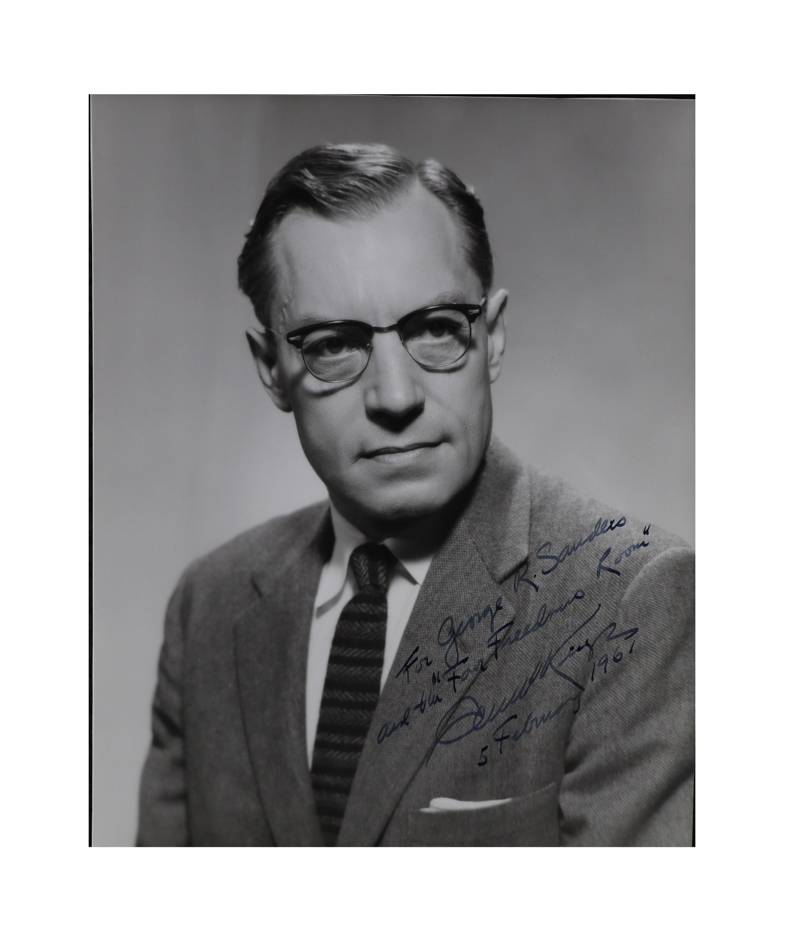 Ancel Keys Signed Photograph, 1961 Architect of the Diet Heart Hypothesis (1 of 2)