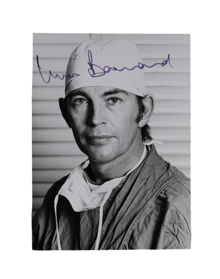 Christiaan Barnard Signed Photograph and 1969 TLS Important Contaent about First ! (1 of 2)