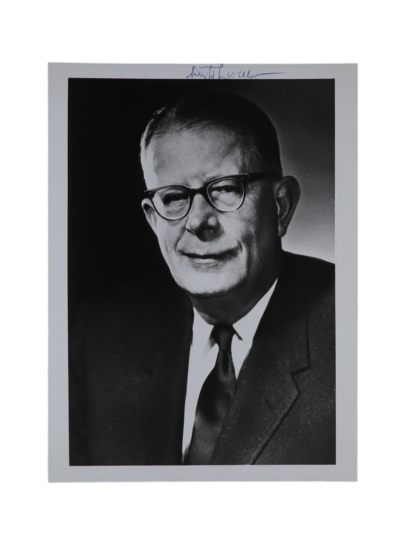Dwight Wilbur Signed Photograph: AMA President Who Overcame Opposition to Medicare (1 of 2)