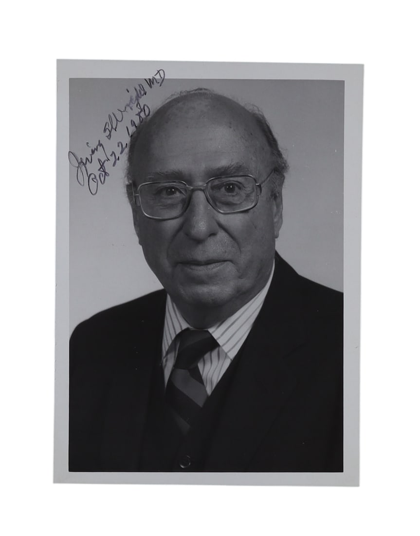 Irving S. Wright Signed Photograph, 1980 Pioneer of Anticoagulant Therapy: Pioneer of Anticoagulant Therapy Irving S. Wright, M.D. (1901-1997), the Cornell cardiologist who was among the first physicians to employ anticoagulants to treat and prevent the blood clots responsib