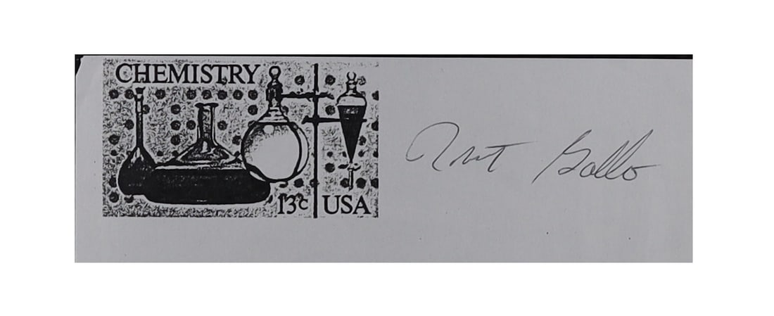 Robert Gallo Signed Card with Chemistry Stamp: Co Discoverer of HIV as the Cause of AIDS (1 of 1)