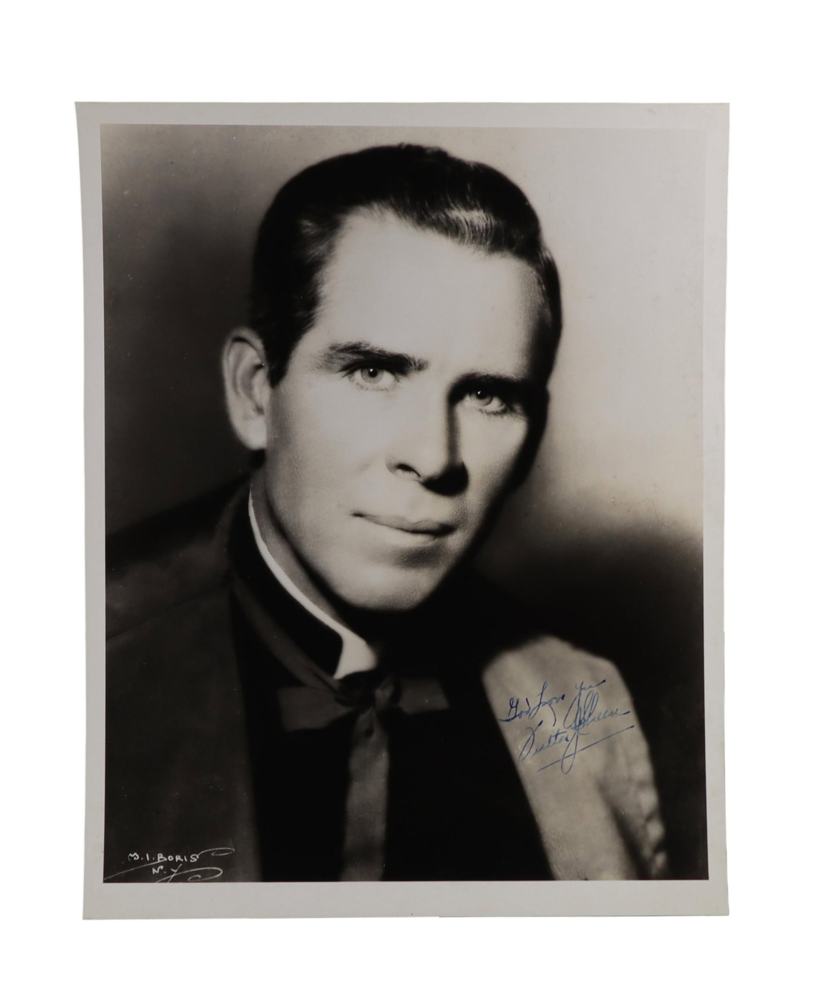Fulton J. Sheen Signed Vintage Portrait Photograph and Signed Inscribed Card Two Piece Lot: Archbishop Fulton J. Sheen was the most celebrated Catholic media personality of the twentieth century, whose television program "Life Is Worth Living" drew audiences of thirty million viewers in the 