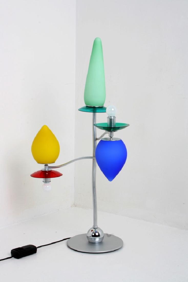 ANDREA ANASTASIO (né en: ANDREA ANASTASIO (né en 1961)Lampe Giocasta Tavolo multicolore2000Verre et acierEd. ArtemideH:95 P:40 cm