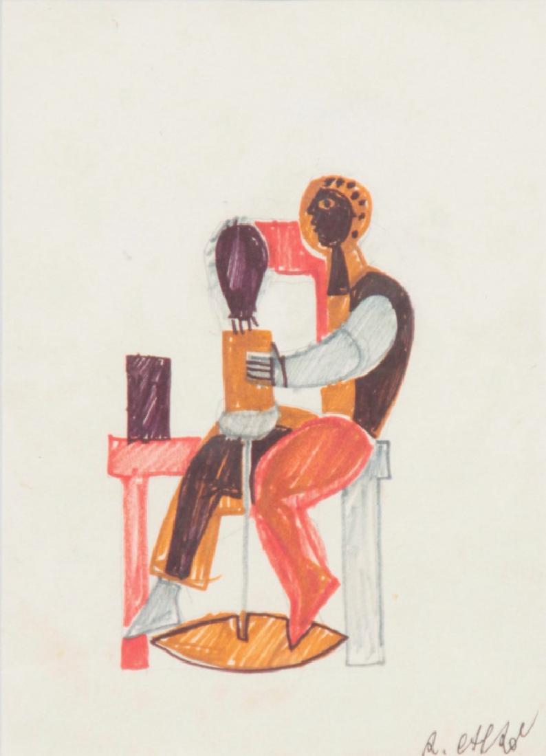 Roger CAPRON (1922-2006) Le potier Encre et feutre sur: Roger CAPRON (1922-2006) Le potier Encre et feutre sur papier. Signé en bas à droite 21,5 x 15,5 cm