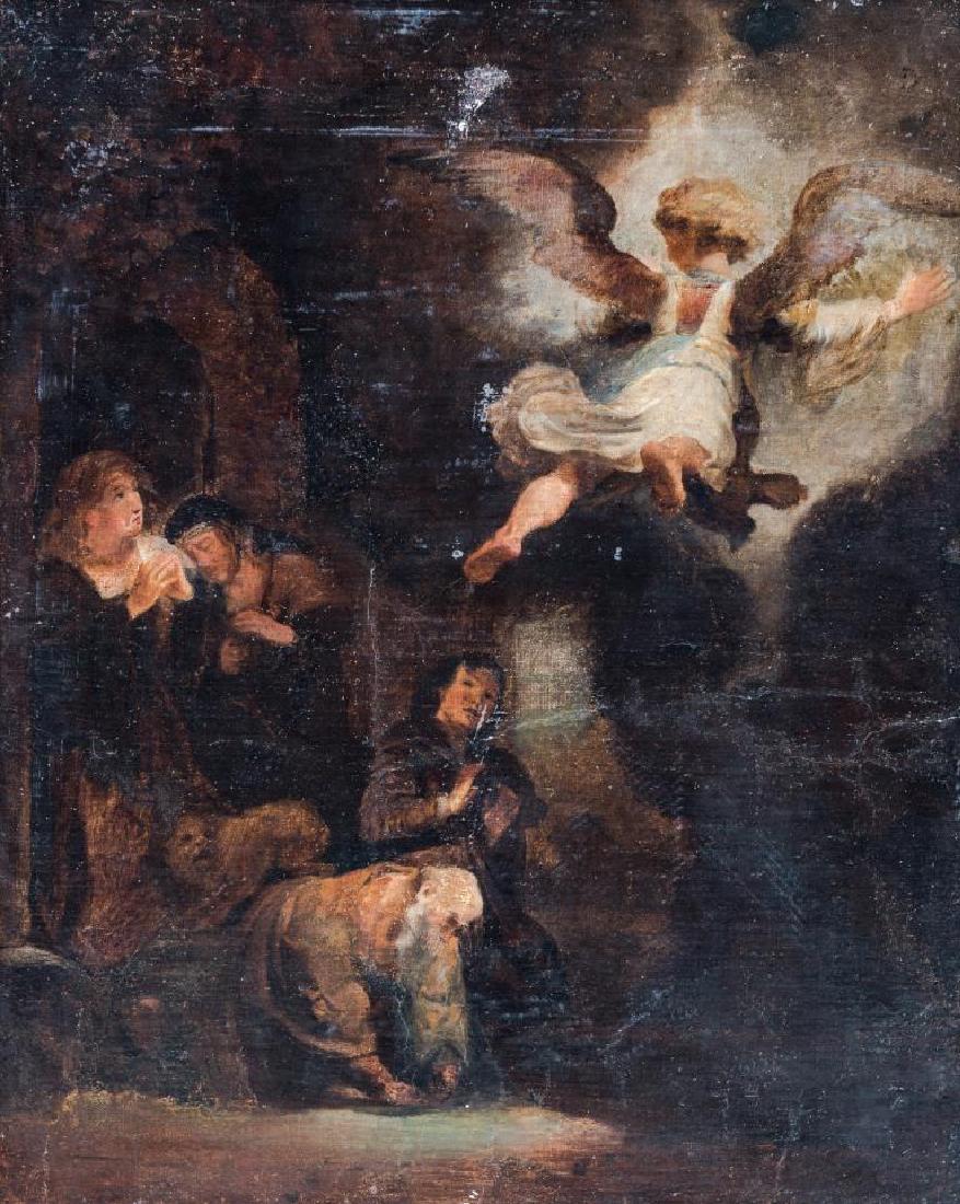 Ecole du XVIIIème siècle Scène biblique  Huile sur (1 of 1)