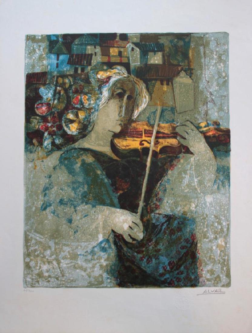 Sunol ALVAR (1935) Portraits Lot de six lithographies: Sunol ALVAR (1935) Portraits Lot de six lithographies en couleurs sur papier 76 x 56 cm