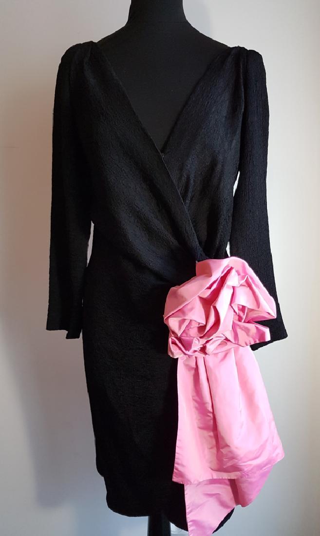 SAINT LAURENT Rive  Gauche Robe portefeuille en tissu (1 of 4)