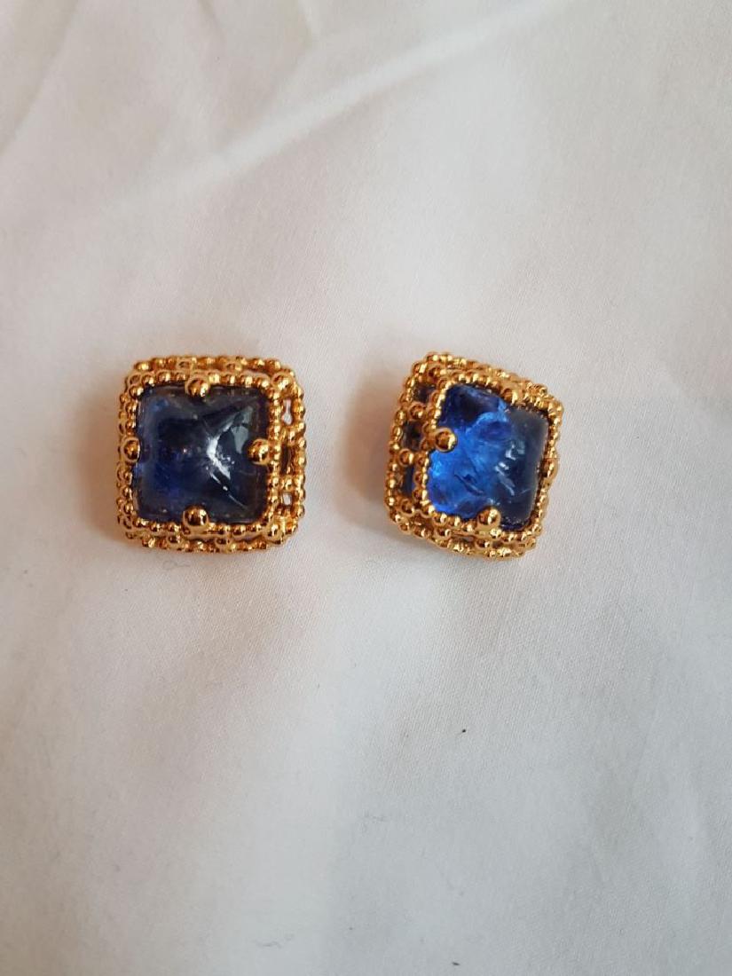 YVES SAINT LAURENT Paire de boucles d'oreilles  carrées (1 of 2)