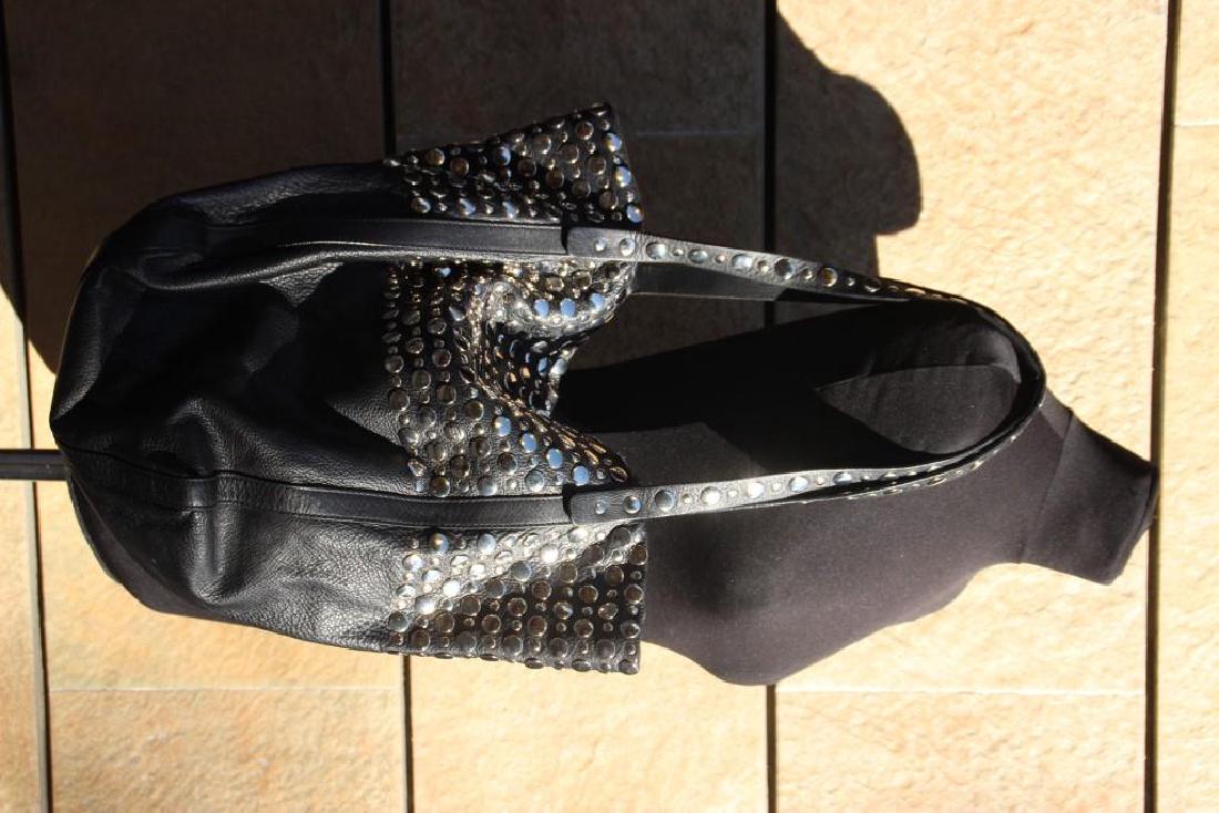 SONIA RYKIEL Sac en cuir grainé noir avec motif de (1 of 3)