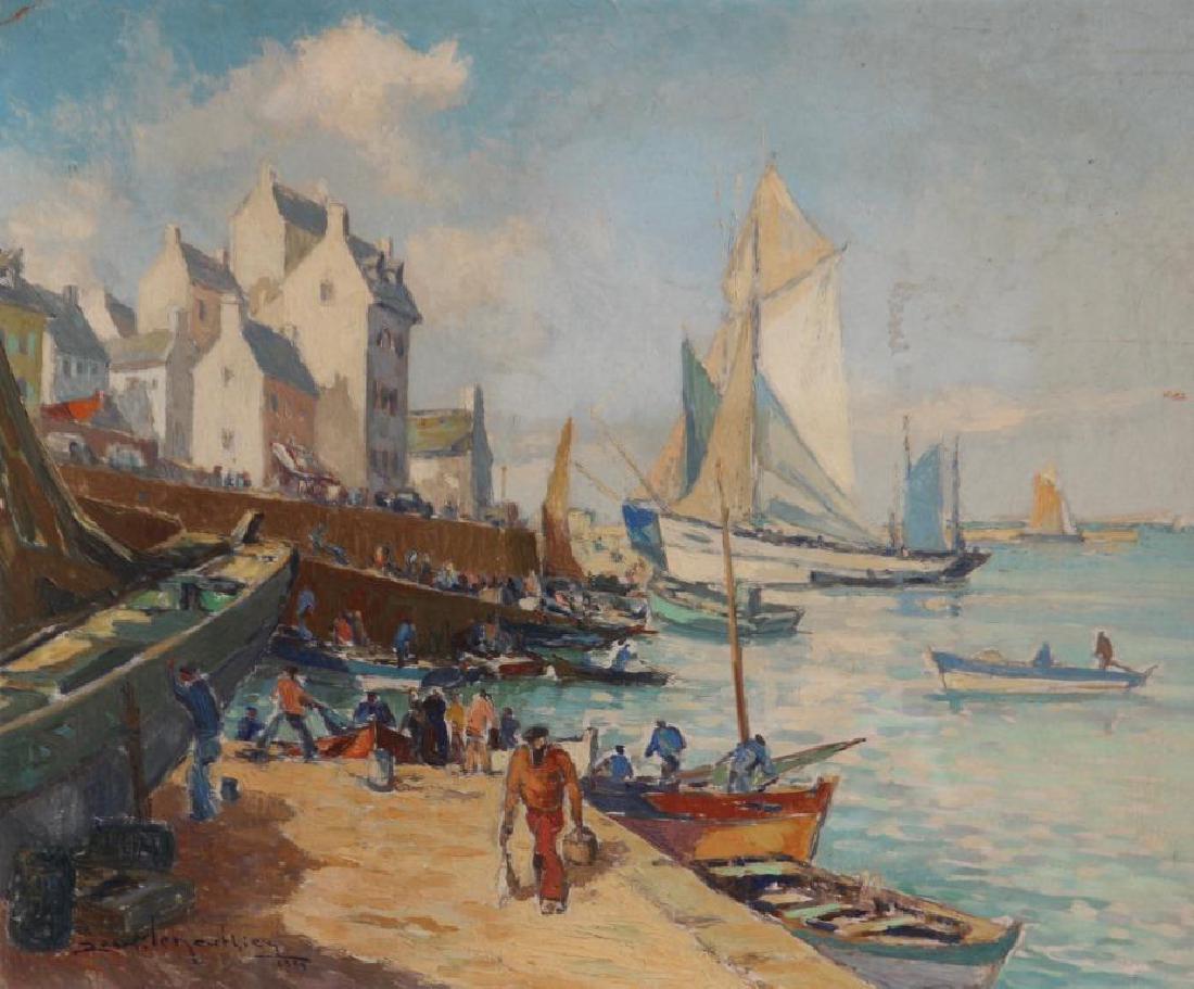 Jean LE NEUTHIEC (XX) Les marins au port - 1959 Huile (1 of 1)