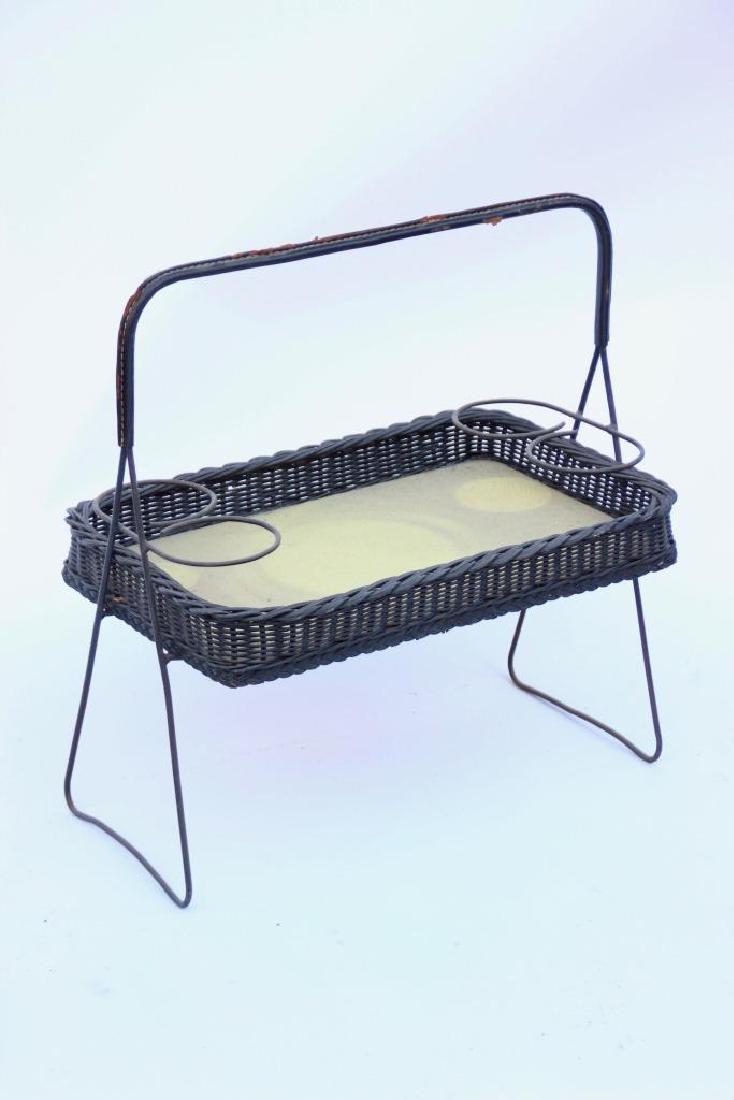 Jacques ADNET (1900-1984) Plateau bar en rotin sur (1 of 1)