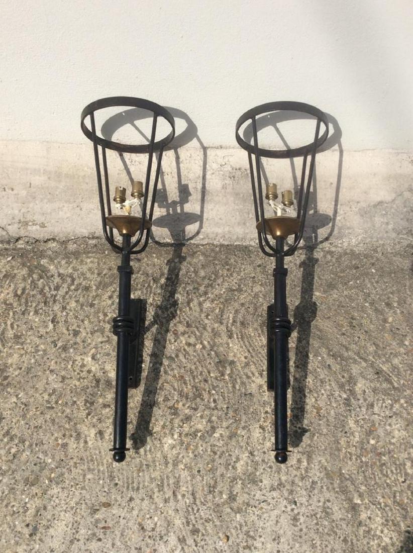 Jacques ADNET (1900-1984) Paire d’appliques en (1 of 1)