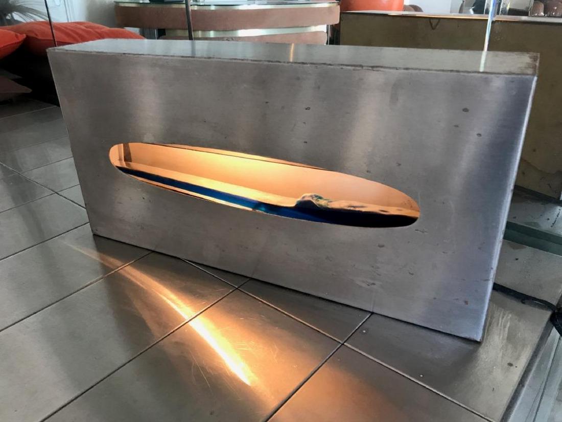 ANONYME, vers 1970 Lampe sculpture motorisée VAGUE (1 of 1)