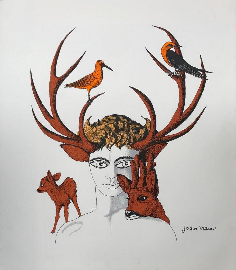 Jean MARAIS (1913-1998) Le faune aux bois de cerf sur (1 of 1)