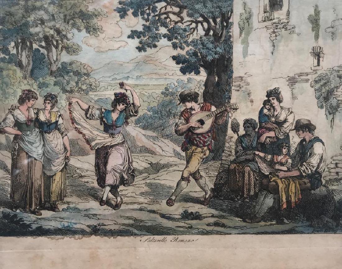 Bartolomeo PINELLI (1781-1835)_x000D_ Scènes: Bartolomeo PINELLI (1781-1835)_x000D_ Scènes populaires - 1809 - Roma_x000D_ Ensemble de sept gravures en couleurs sur papier _x000D_ 23 x 29 cm