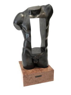 Sacha SOSNO (1937-2013) Torse d’homme oblitéré (Hermès): Sacha SOSNO (1937-2013) Torse d’homme oblitéré (Hermès) - 1987 Bronze Signé, daté et numéroté 7/8 H : 40 cm