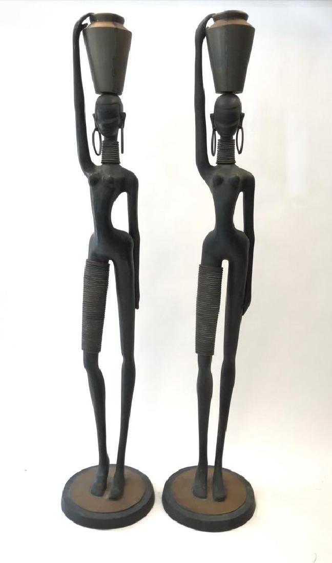 Dans le goût de Franz HAGENAUER Paire de grands sujets (1 of 2)