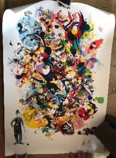 Raymond MORETTI (1931-2005). Carnaval -1995 - “: Raymond MORETTI (1931-2005). Carnaval -1995 - “Roy du cinéma” Lithographie en couleurs sur papier Signé Numérotée 73/250
