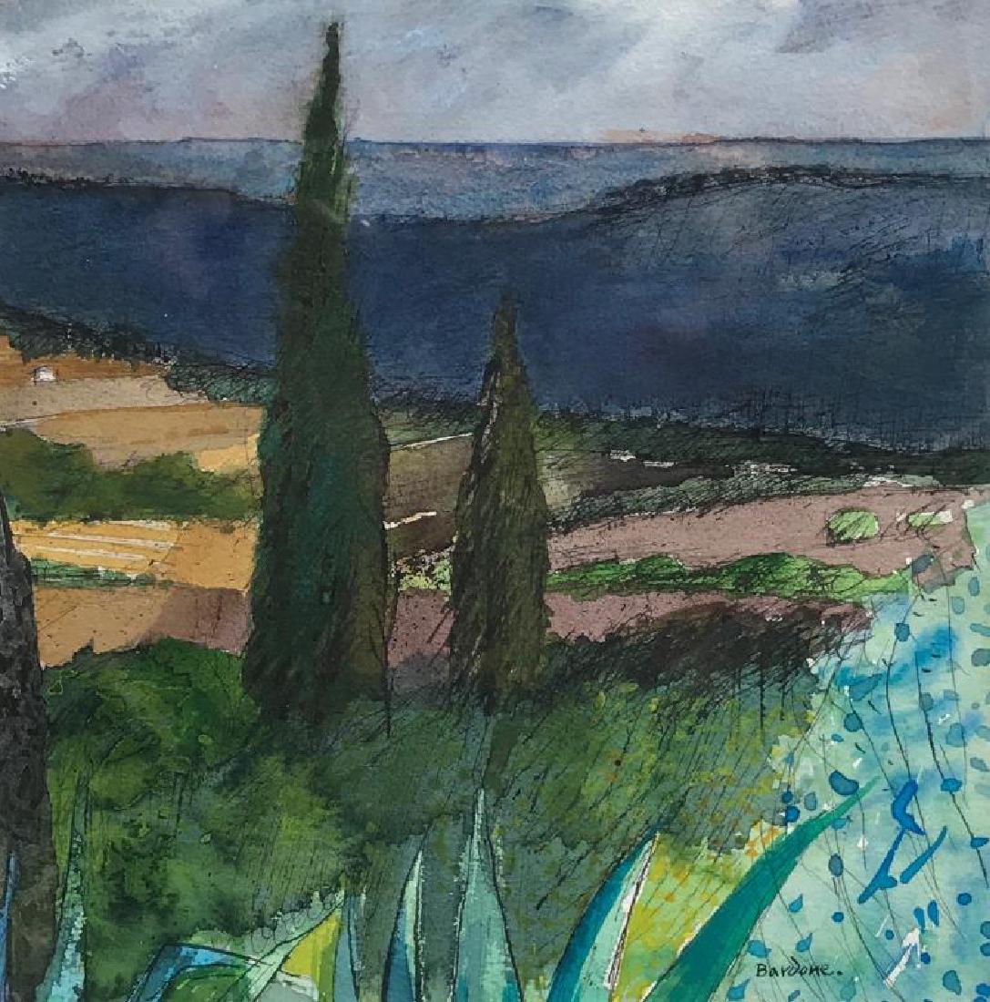 Guy BARDONE (1927-2015) Paysage Aquarelle signé en: Guy BARDONE (1927-2015) Paysage Aquarelle signé en bas à droite 29 x 28 cm