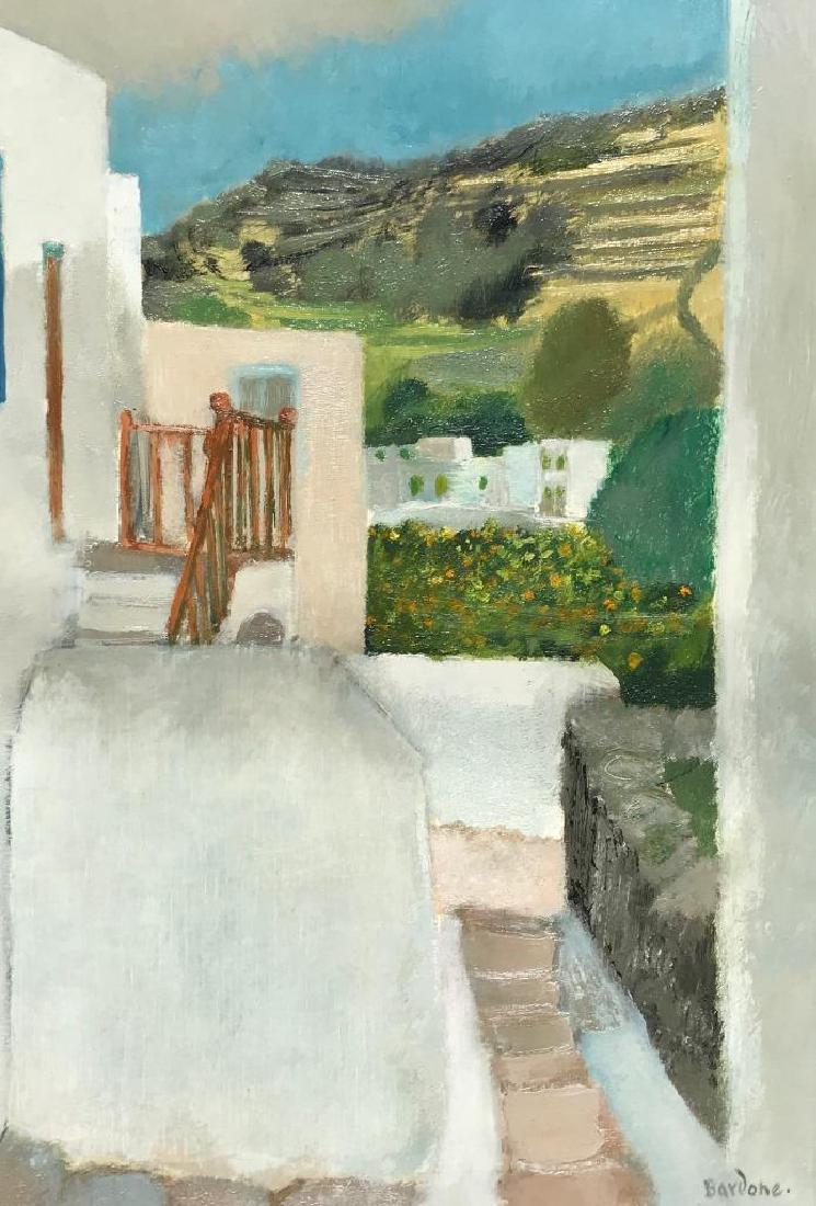 Guy BARDONE (1927-2015) Maisons blanches Huile sur: Guy BARDONE (1927-2015) Maisons blanches Huile sur toile Signé en bas à droite 55 x 38 cm